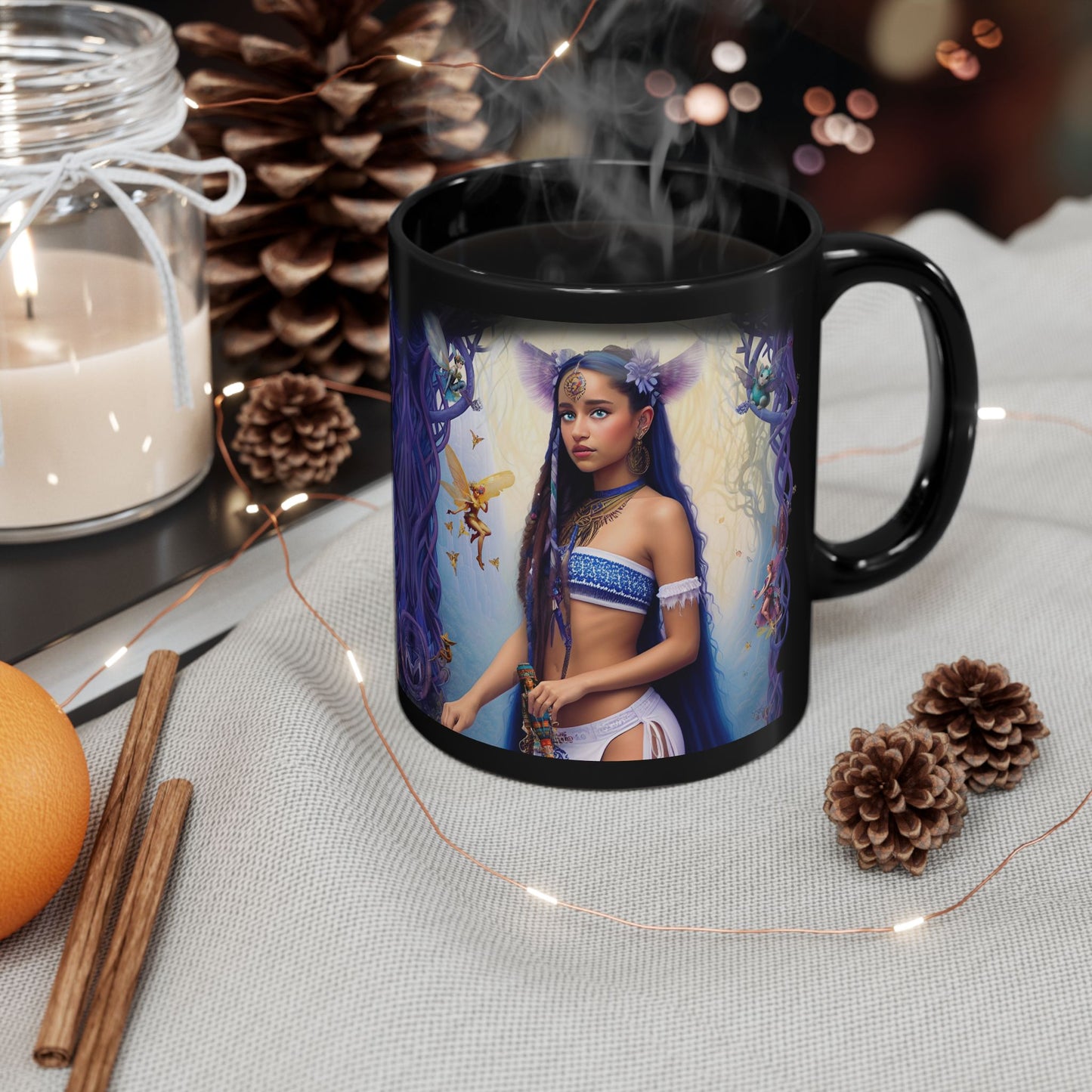 Dindi from Initiate | Black Mug | Perfect Gift for Dreamers, Coffee Lovers, and Faearth Fans | 11oz