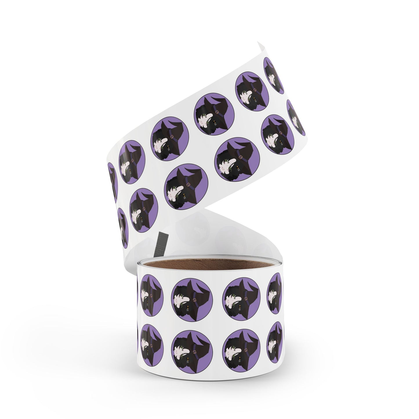 Cute Witch Round Sticker Rolls, Fall Decor, Halloween Party Favors, Kids Crafts, Scrapbooking, Gift Wrapping