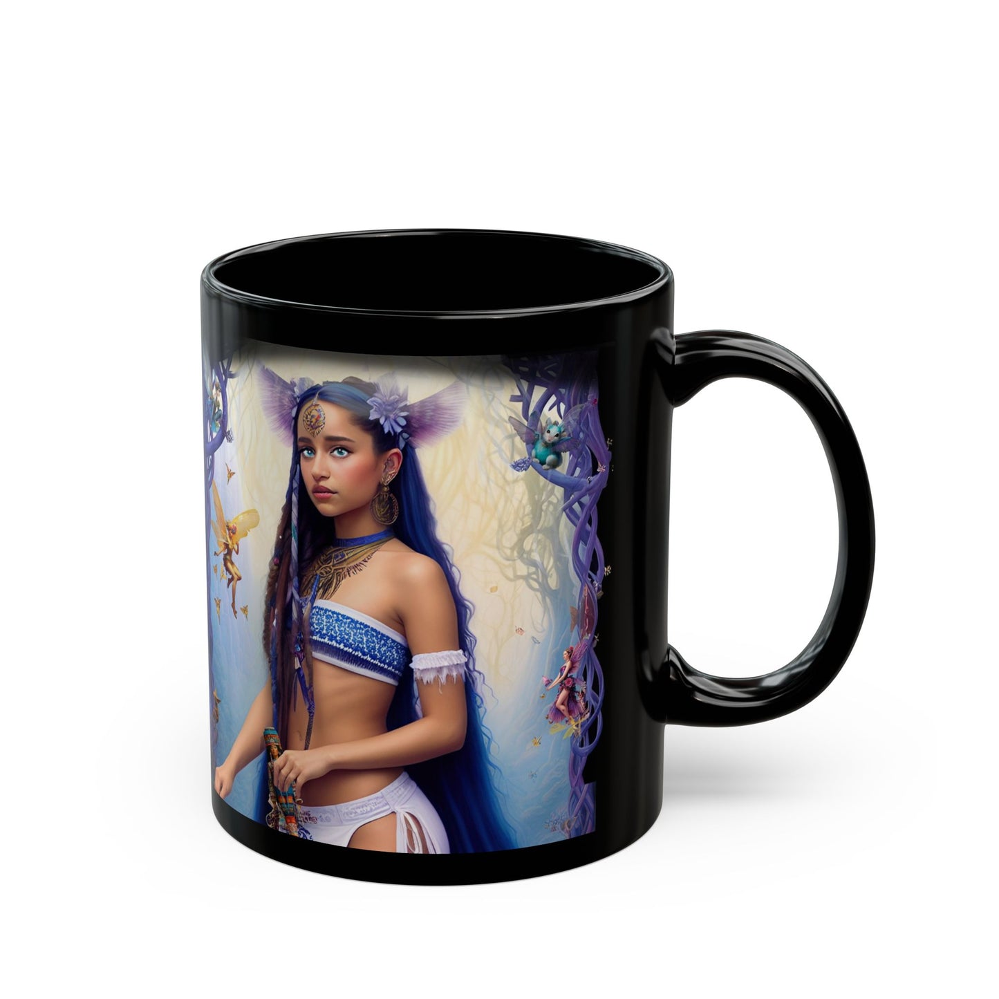 Dindi from Initiate | Black Mug | Perfect Gift for Dreamers, Coffee Lovers, and Faearth Fans | 11oz
