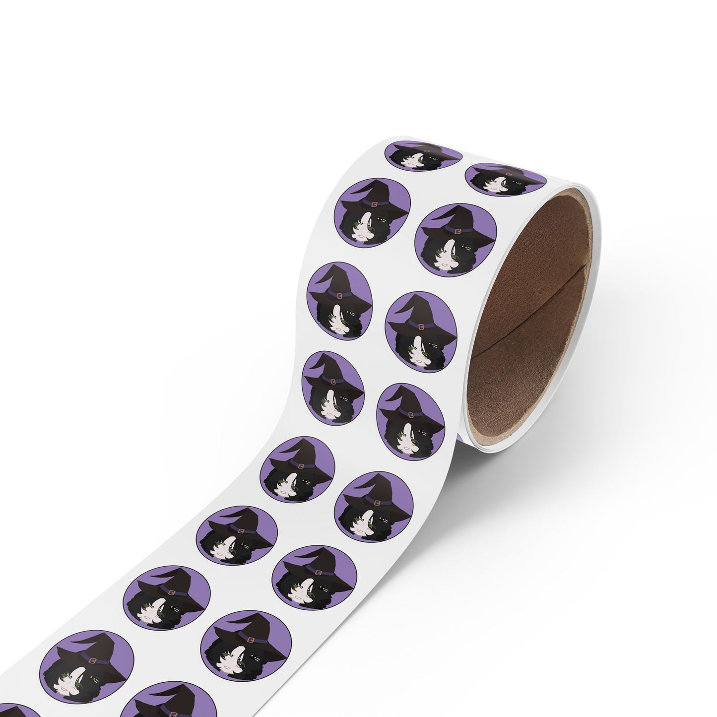 Cute Witch Round Sticker Rolls, Fall Decor, Halloween Party Favors, Kids Crafts, Scrapbooking, Gift Wrapping