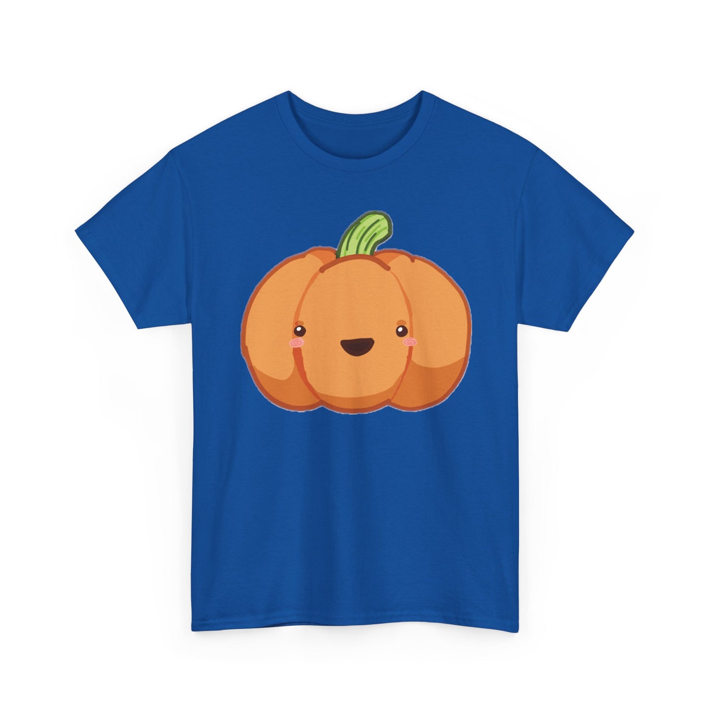 Cute Pumpkin Unisex Heavy Cotton Tee, Halloween Shirt, Cat Lover Gift, Witchy Vibes Tee, Cozy Unisex T-Shirt
