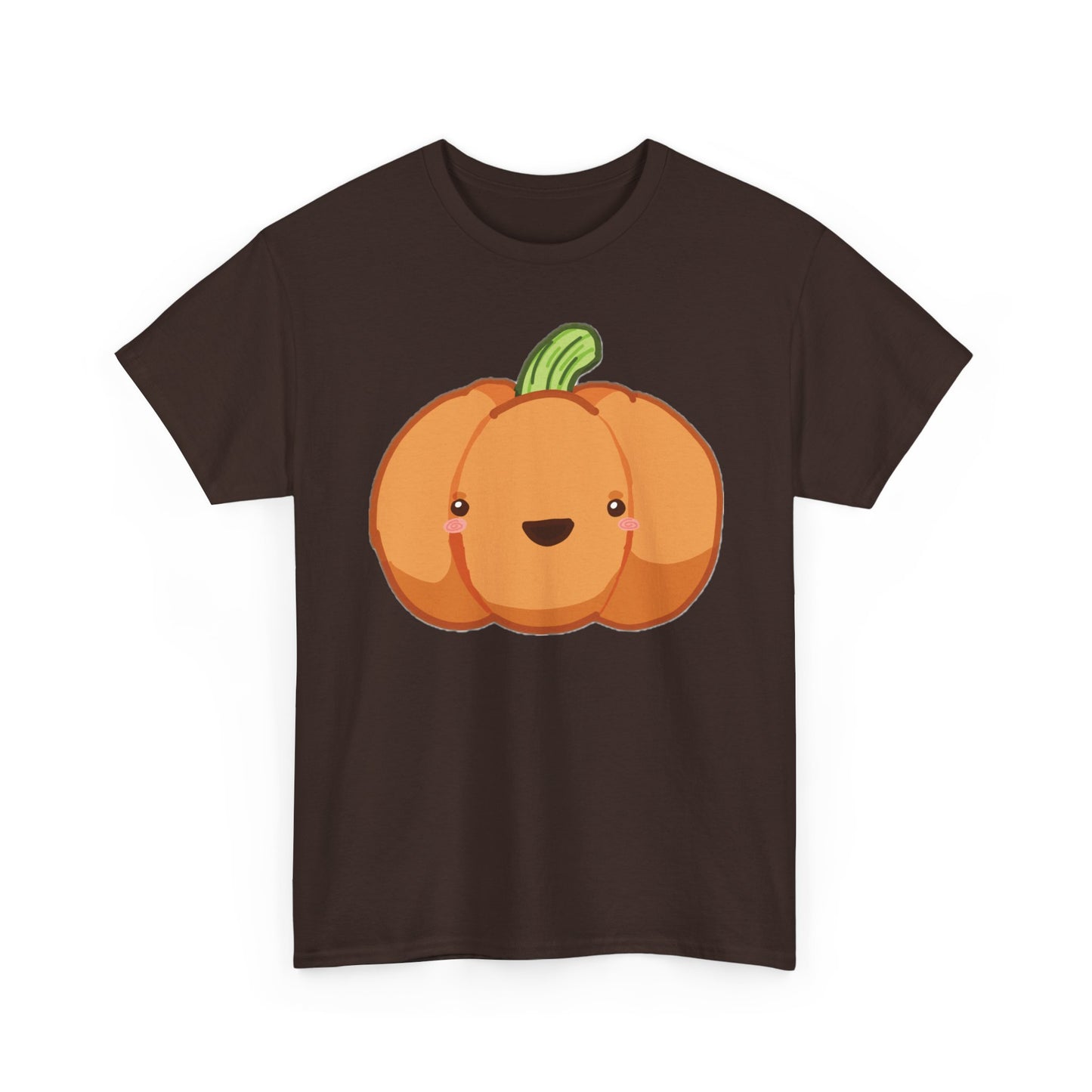 Cute Pumpkin Unisex Heavy Cotton Tee, Halloween Shirt, Cat Lover Gift, Witchy Vibes Tee, Cozy Unisex T-Shirt
