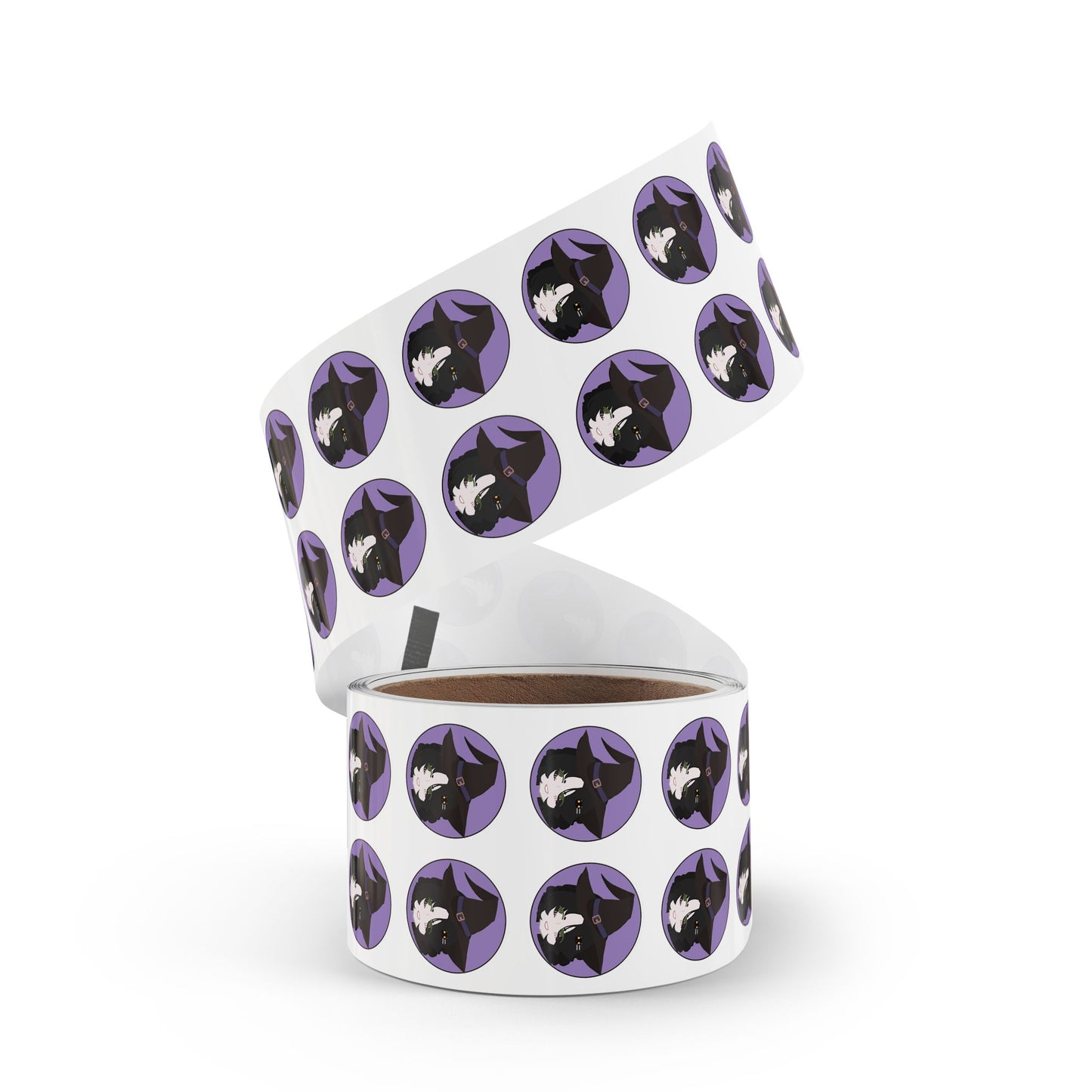 Cute Witch Round Sticker Rolls, Fall Decor, Halloween Party Favors, Kids Crafts, Scrapbooking, Gift Wrapping