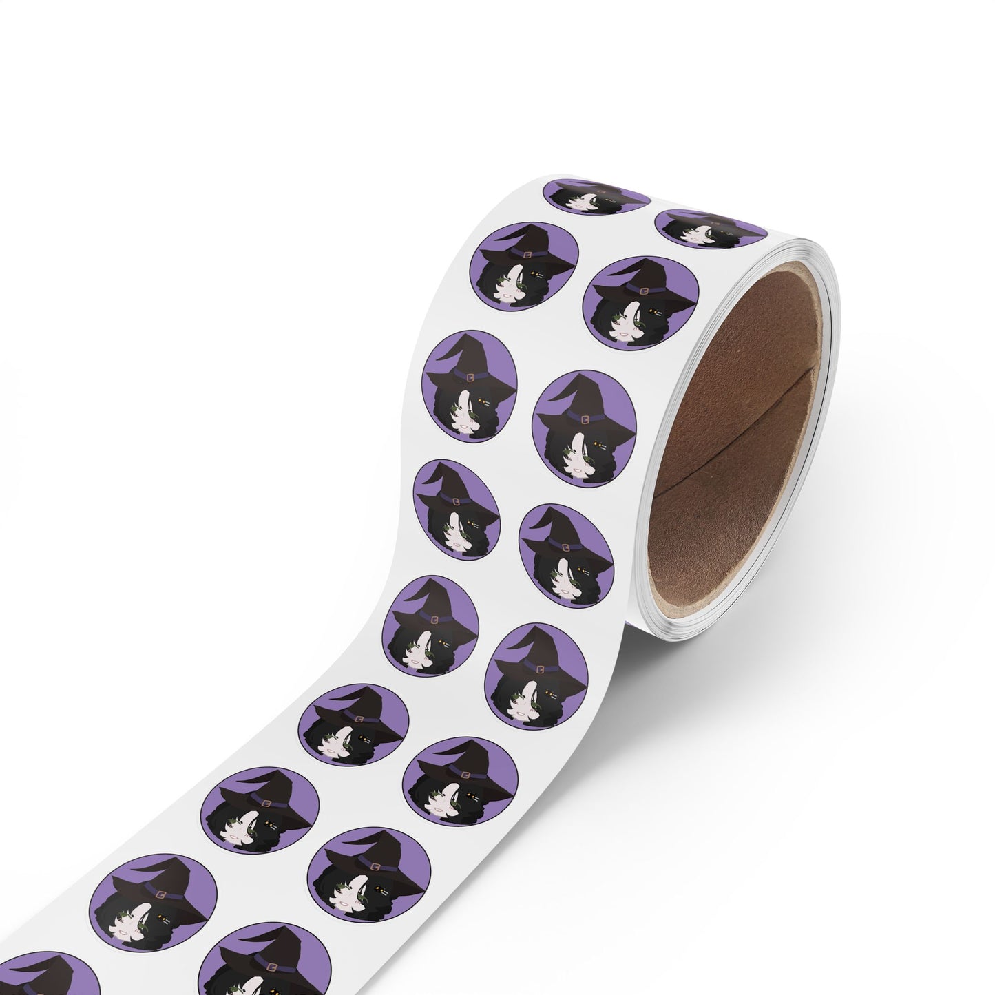 Cute Witch Round Sticker Rolls, Fall Decor, Halloween Party Favors, Kids Crafts, Scrapbooking, Gift Wrapping