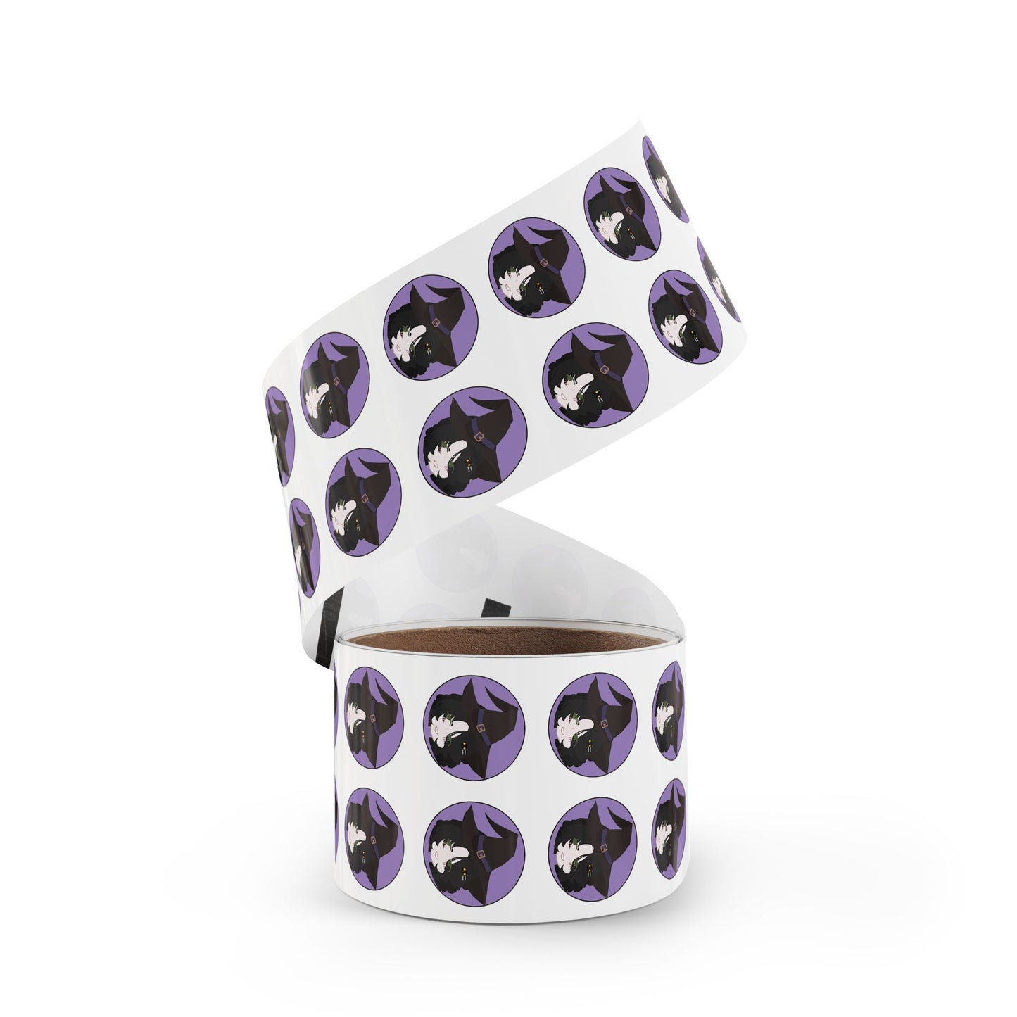 Cute Witch Round Sticker Rolls, Fall Decor, Halloween Party Favors, Kids Crafts, Scrapbooking, Gift Wrapping