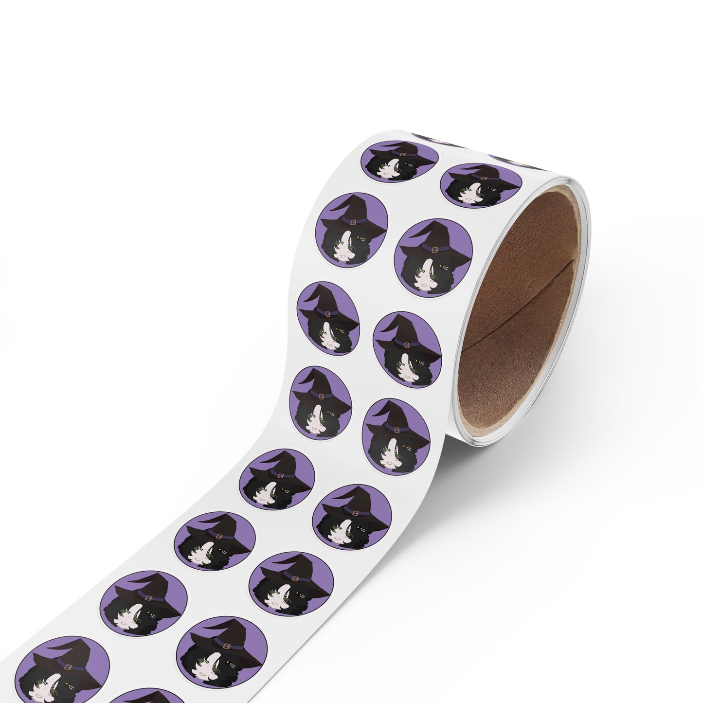 Cute Witch Round Sticker Rolls, Fall Decor, Halloween Party Favors, Kids Crafts, Scrapbooking, Gift Wrapping