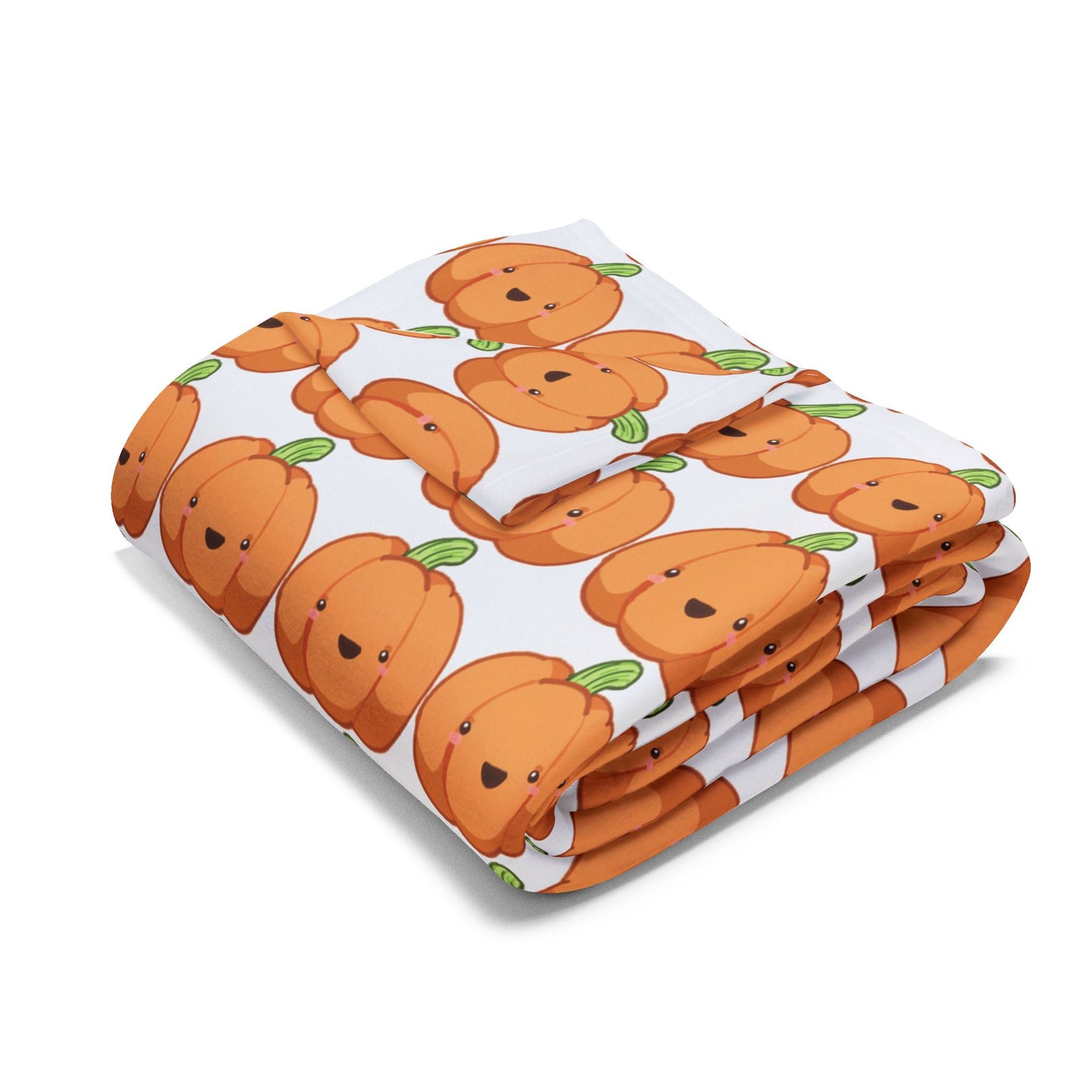 Pumpkin Pattern Fleece Blanket, Cozy Fall Home Decor, Halloween Gift, Autumn Snuggle Blanket, Seasonal Throw