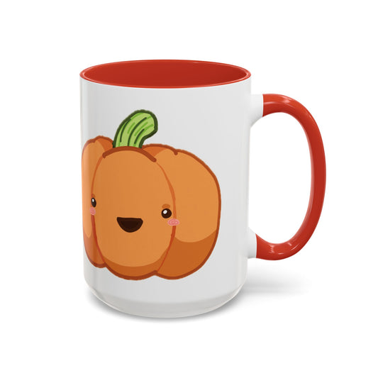 Cute Pumpkin Accent Coffee Mug for Fall, Halloween, Thanksgiving, Autumn Decor, Gift for Coffee Lovers, Pumpkin Spice Enthusiasts