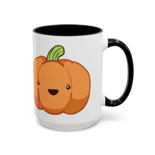 Cute Pumpkin Accent Coffee Mug for Fall, Halloween, Thanksgiving, Autumn Decor, Gift for Coffee Lovers, Pumpkin Spice Enthusiasts