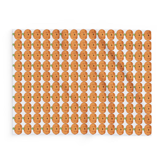 Pumpkin Pattern Fleece Blanket, Cozy Fall Home Decor, Halloween Gift, Autumn Snuggle Blanket, Seasonal Throw